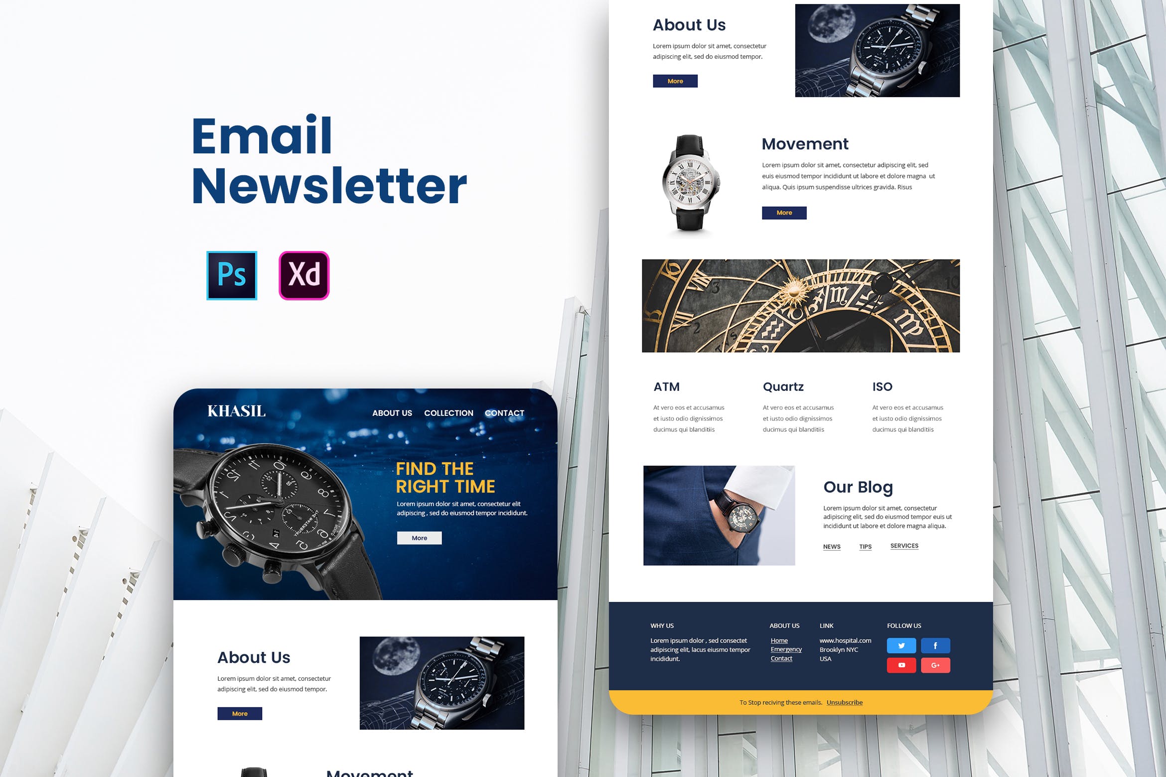 手表品牌推广EDM邮件模板16设计网精选 Watch Email Newsletter插图