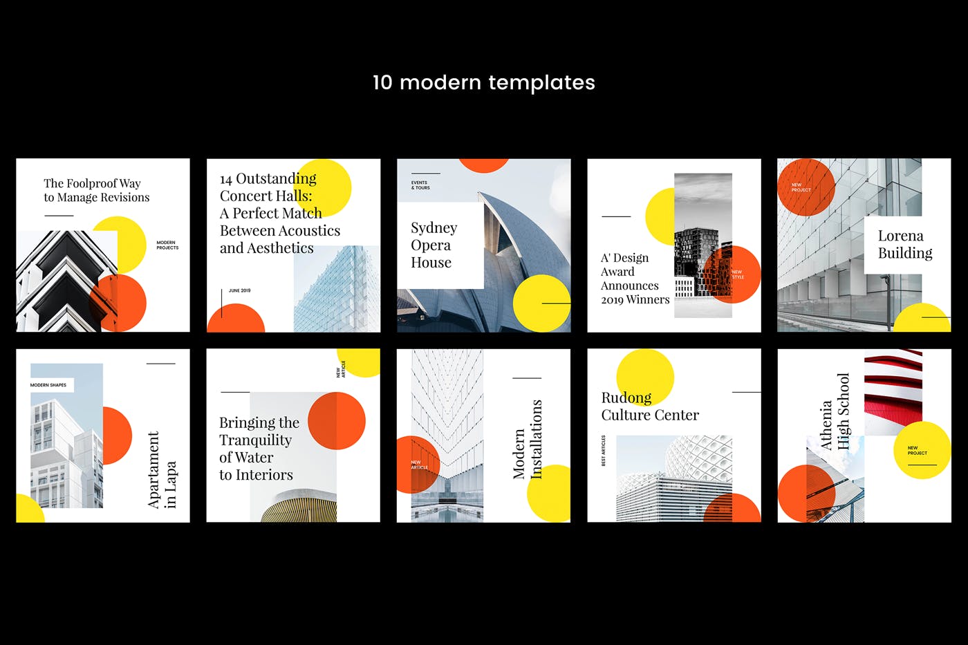 现代设计风格Instagram社交媒体品牌故事推广模板16图库精选v17 Modern Social Media Kit (Vol. 17)插图(1)