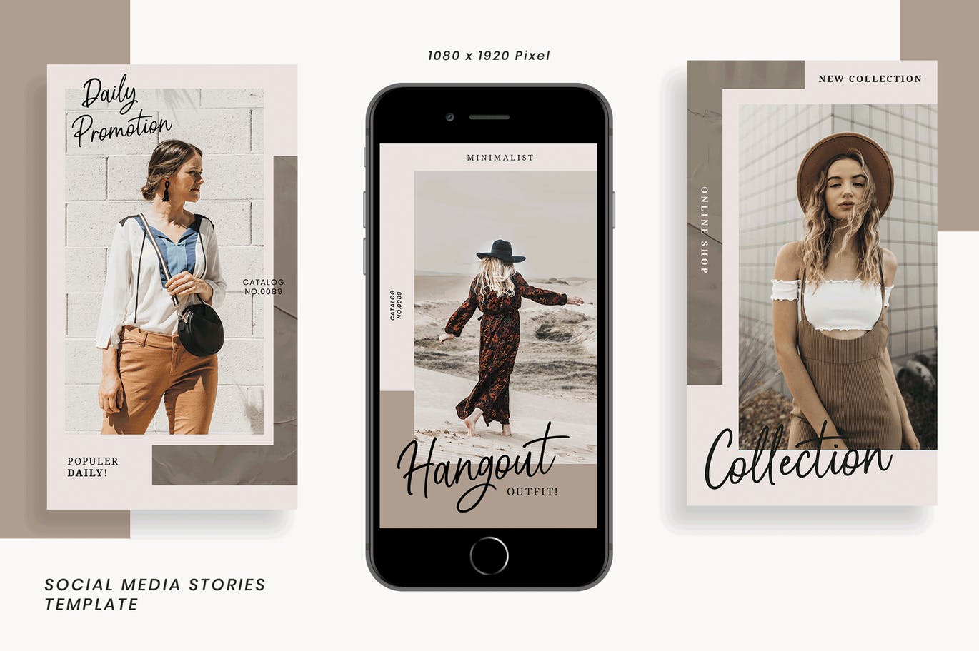 简约风格Instagram社交媒体设计广告图设计模板素材库精选 Herliana Instagram Story Template插图(1)