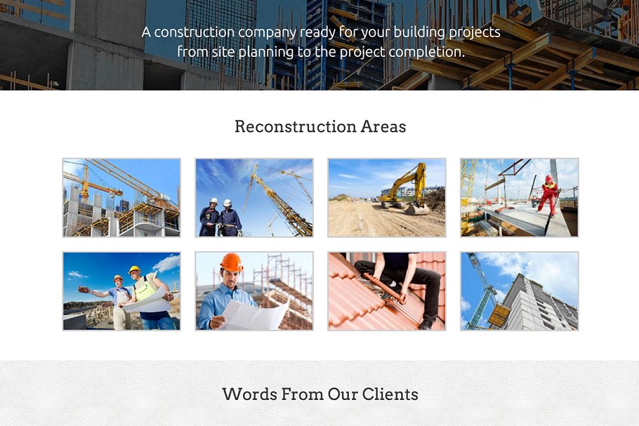 房地产开发商响应式企业网站模板非凡图库精选  Hot Construction插图(3)