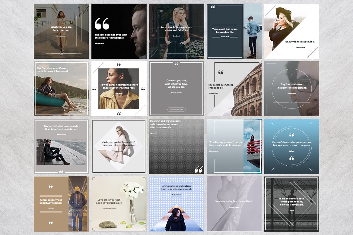 40款社交媒体新媒体引语贴图设计模板非凡图库精选 40 Instagram Quotes插图(4)