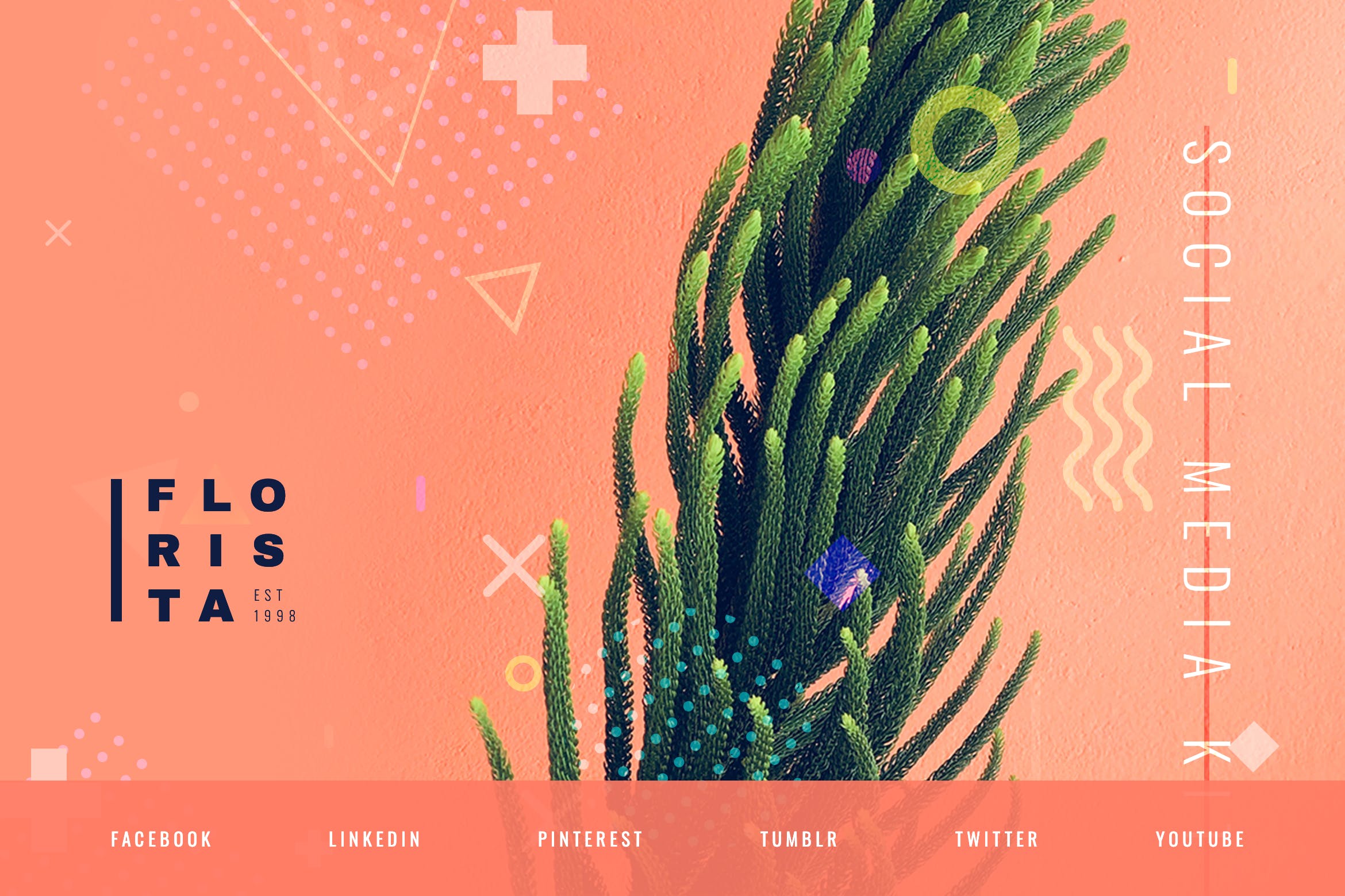 花卉设计风格社交媒体设计素材包 Floral Design Studio – Social Media Kit插图