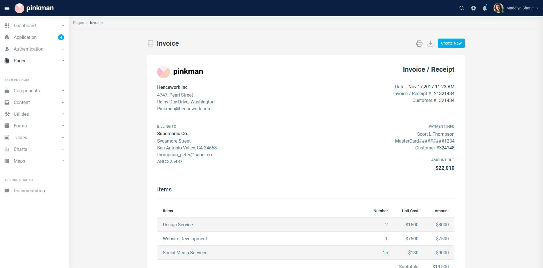 Bootstrap架构网站管理系统模板素材库精选下载 Pinkman – Bootstrap 4 Admin Dashboard Template插图(14)