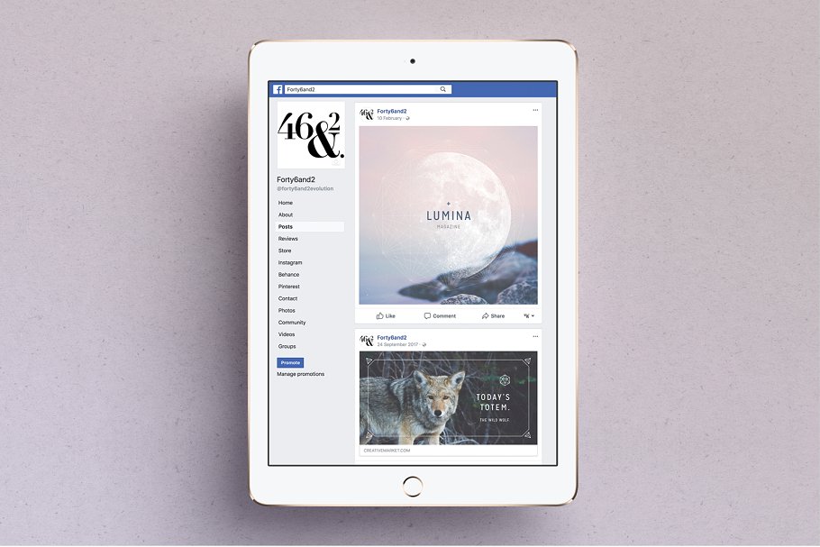 Facebook社交媒体贴图模板16图库精选 LUMINA Facebook Pack插图(6)