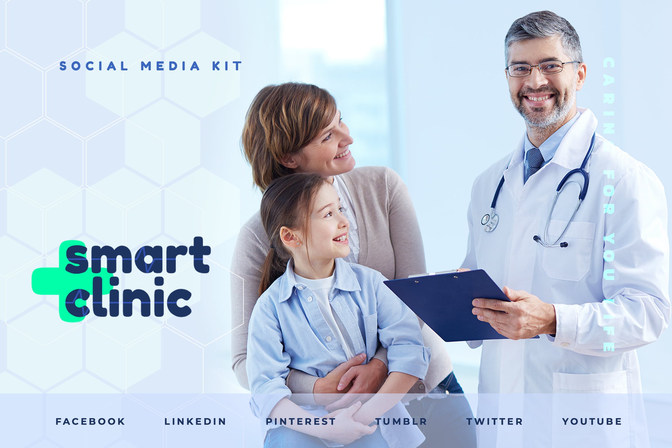 私人诊所/医疗机构社交宣传设计素材 Medical Clinic – Social Media Kit插图