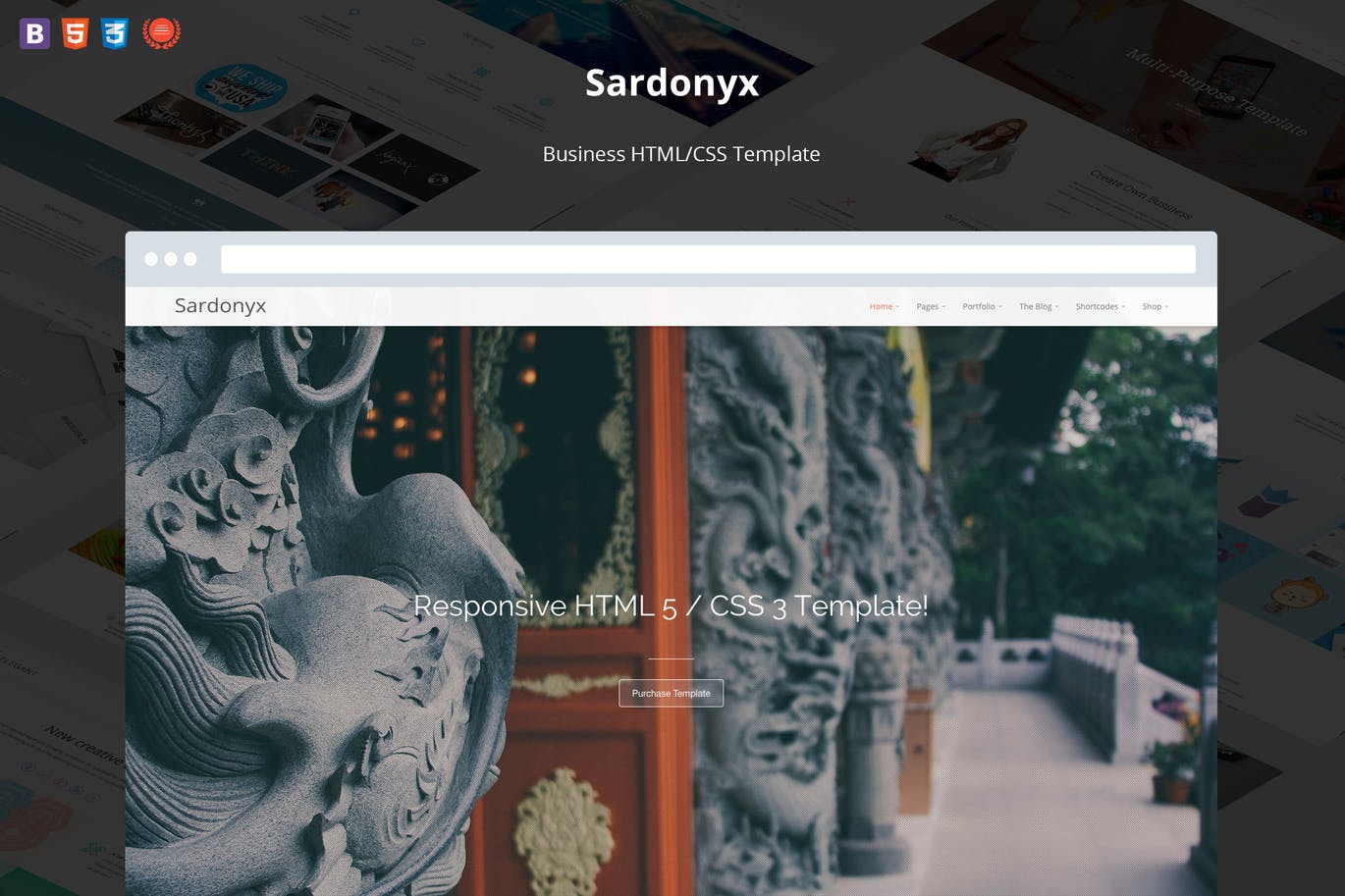 强大简约的响应式商务网站HTML模板素材库精选 Sardonyx – Fully Responsive Business Template插图