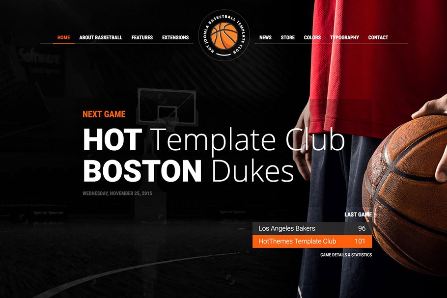 篮球训练营篮球主体Joomla主题模板素材库精选 Hot Basketball插图