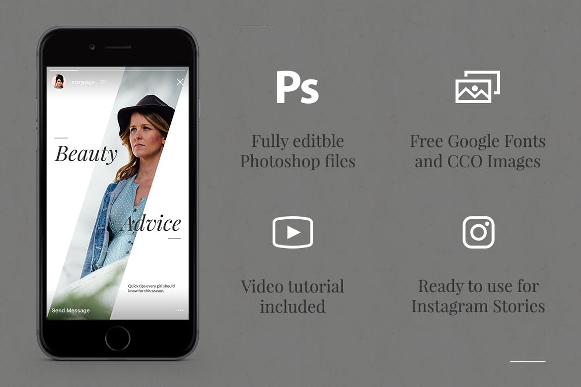 50款Instagram社交平台品牌故事营销策划设计模板素材库精选 50 Instagram Stories Bundle插图(1)