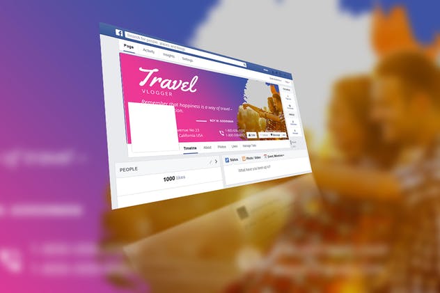 旅行品牌Facebook时间轴封面设计模板16图库精选 Travel Brush Facebook Timeline Cover插图(4)