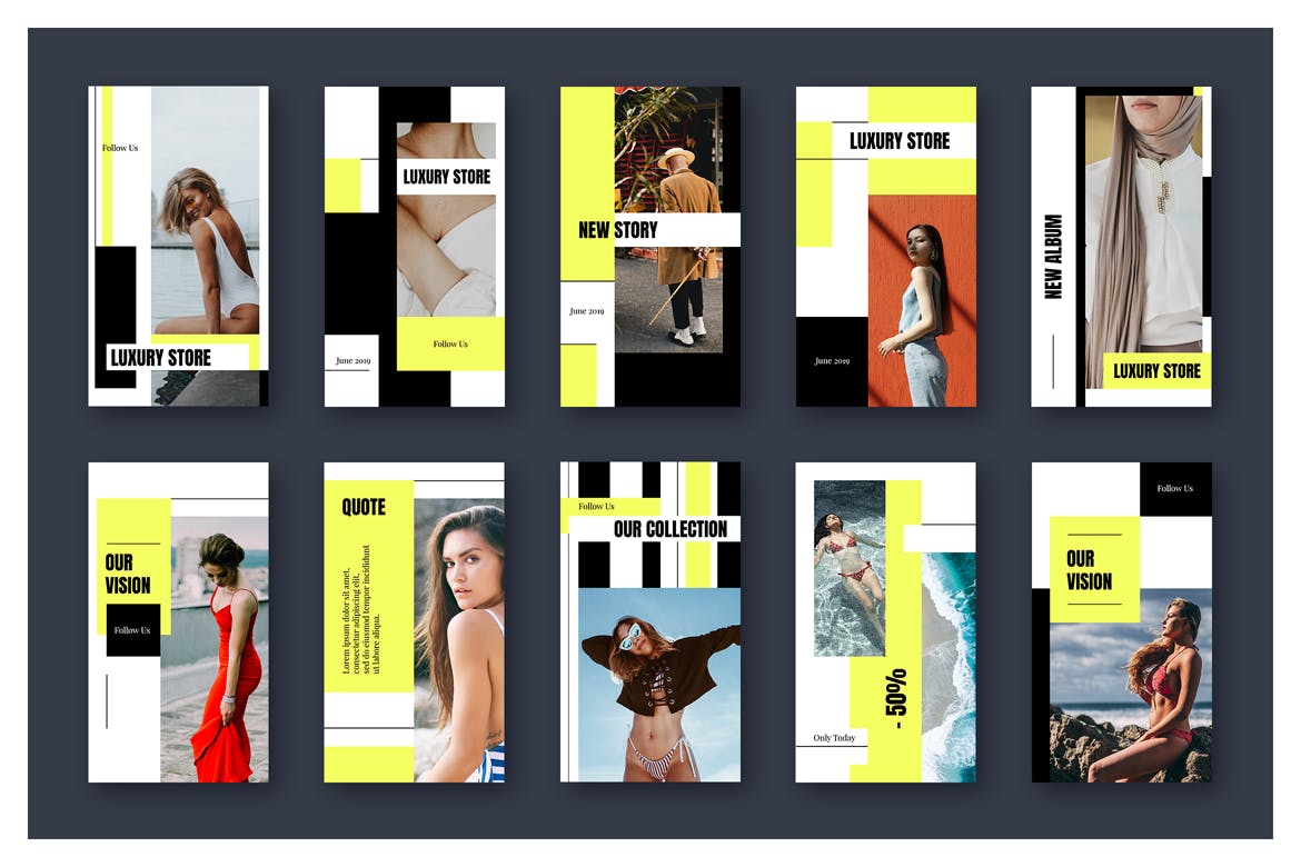 Instagram社交媒体时尚品牌宣传推广设计素材 Instagram Stories Kit (Vol.26)插图(1)