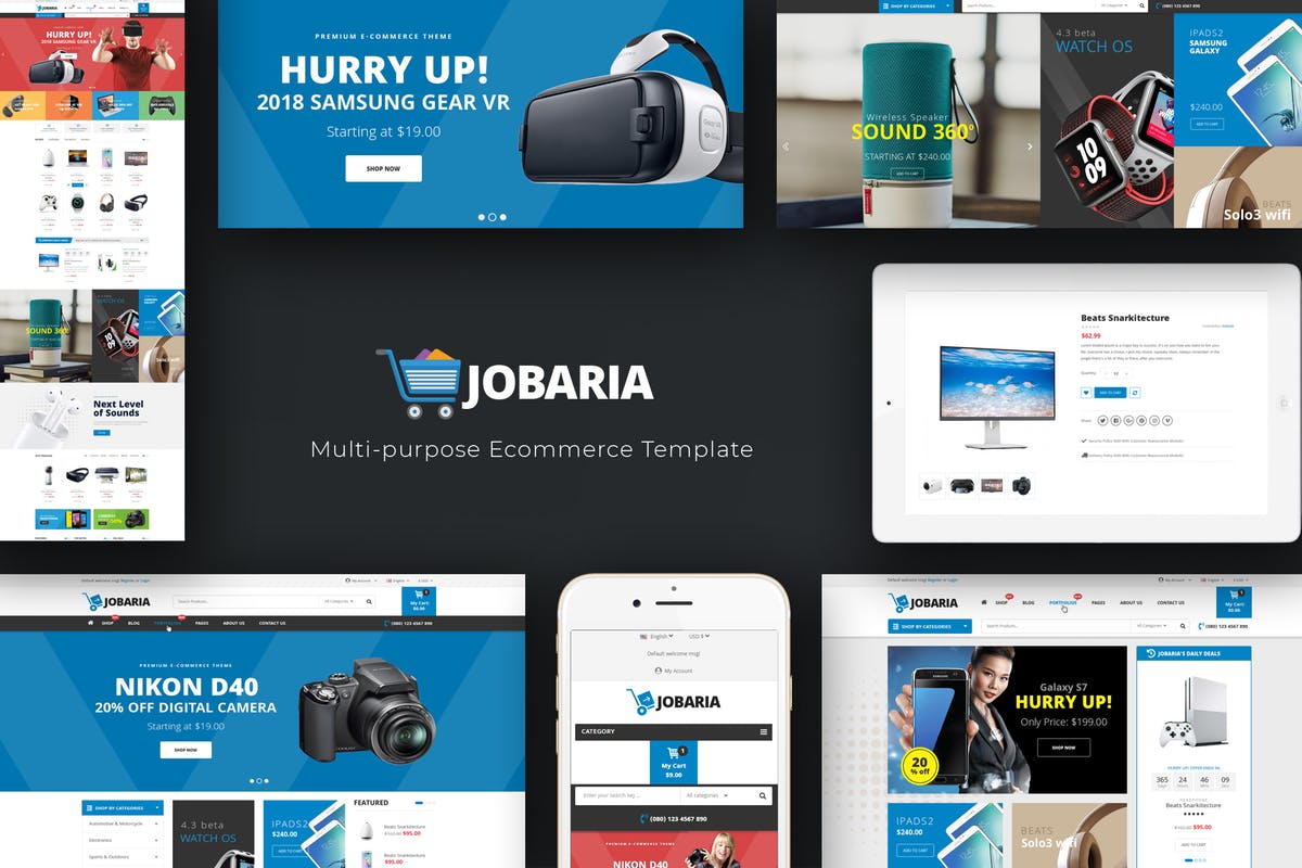 电子商务外贸网站响应式Prestashop主题 Jobaria – Responsive Prestashop Theme插图