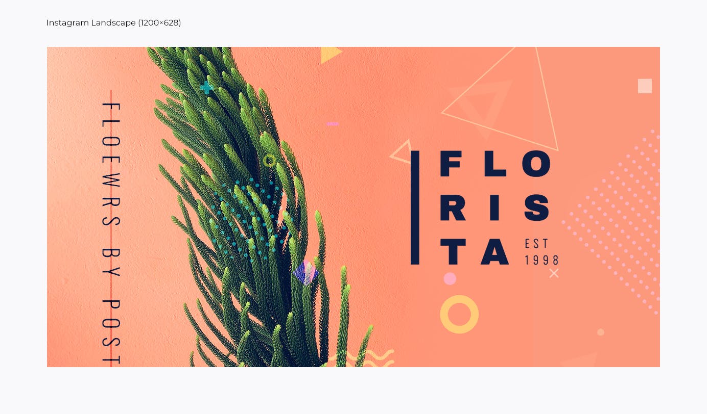 花卉设计风格社交媒体设计素材包 Floral Design Studio – Social Media Kit插图(5)