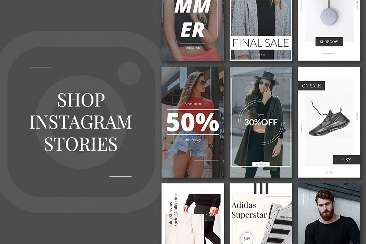 10款Instagram社交电商促销广告设计模板普贤居精选 Shop Instagram Stories插图