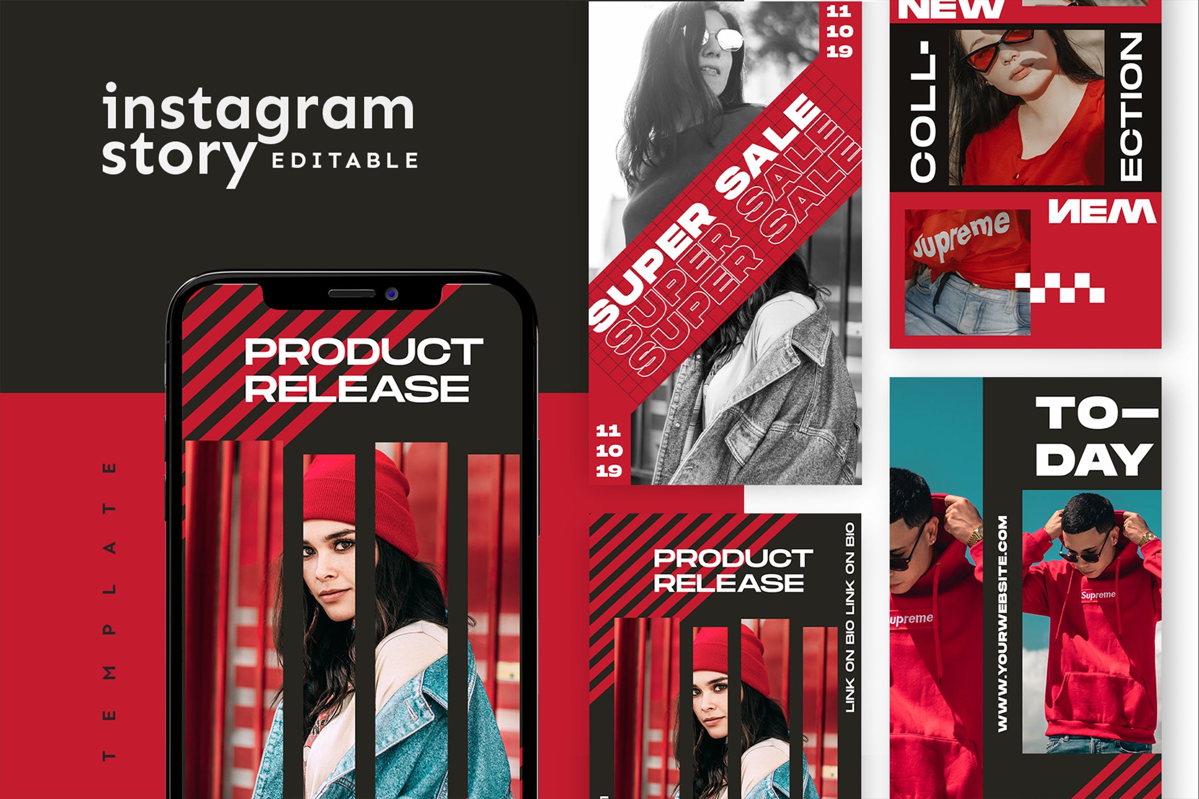 女士服饰促销活动Instagram社交平台推广素材 Instagram Story Template插图