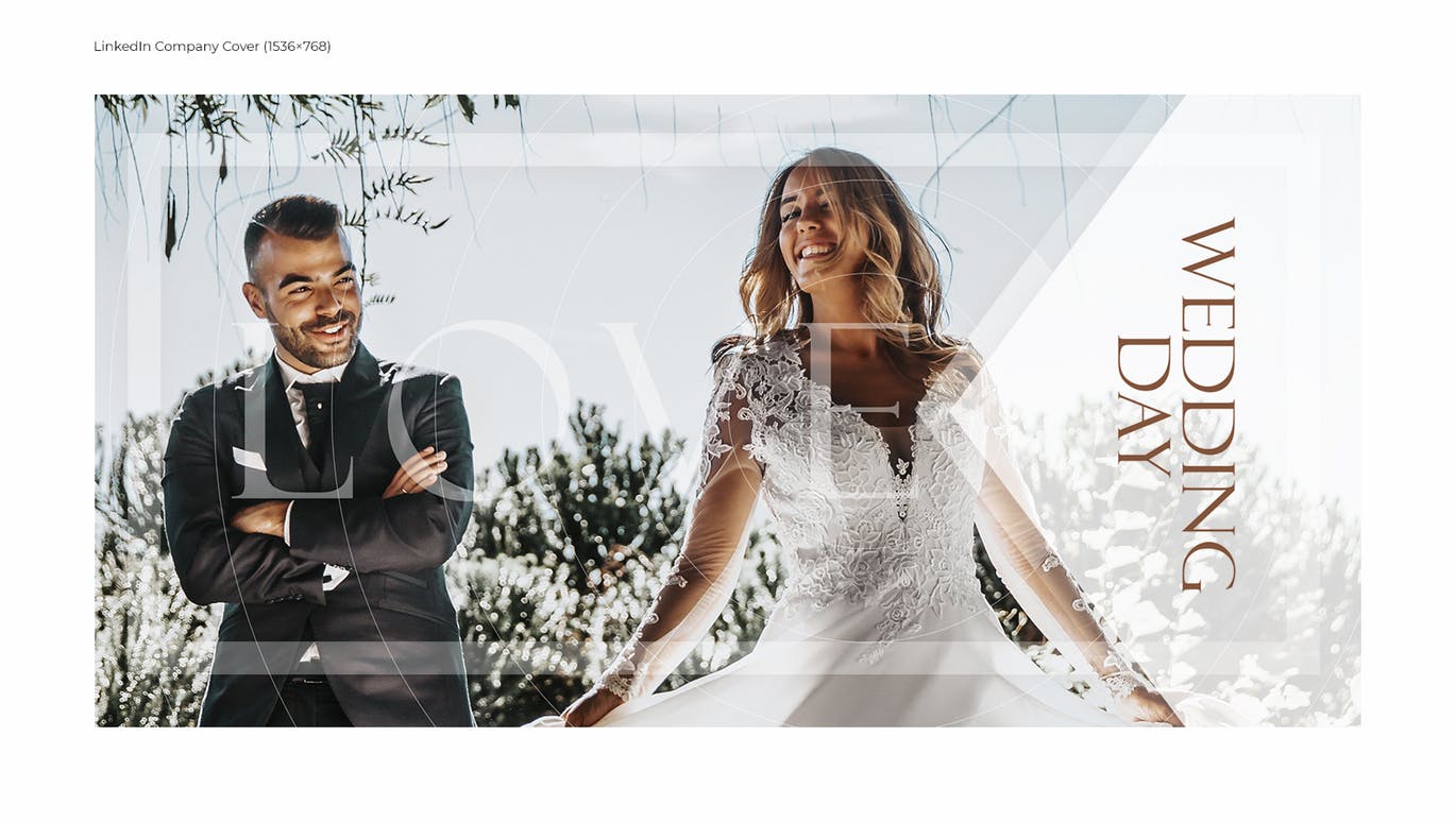 婚礼邀请函电子版社交媒体新媒体设计素材 Wedding Day Social Media Kit插图(8)
