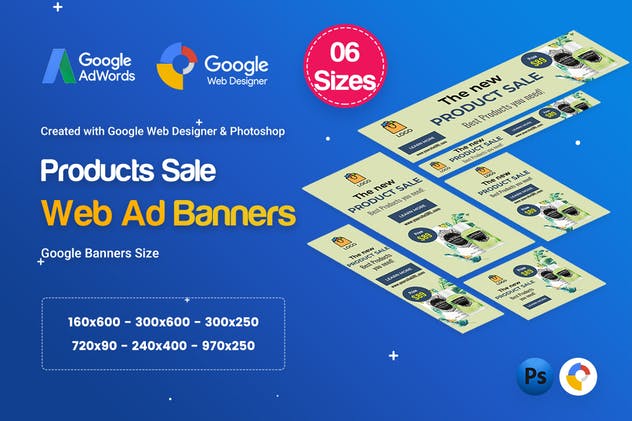 产品销售/电商单品促销Banner素材库精选广告模板 Product Sale Banners Ad D31 – Google Web Design插图(1)
