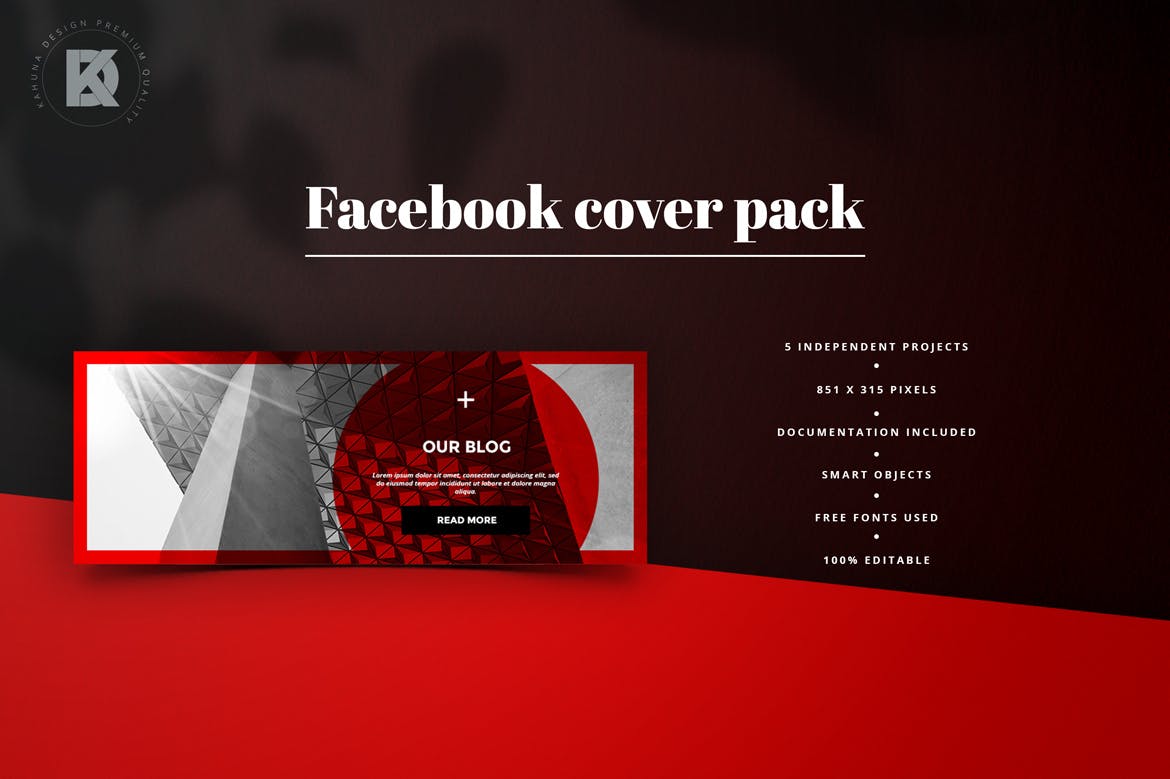 商务公司社交平台Facebook封面设计模板素材库精选 Corporate Facebook Cover Pack插图(1)