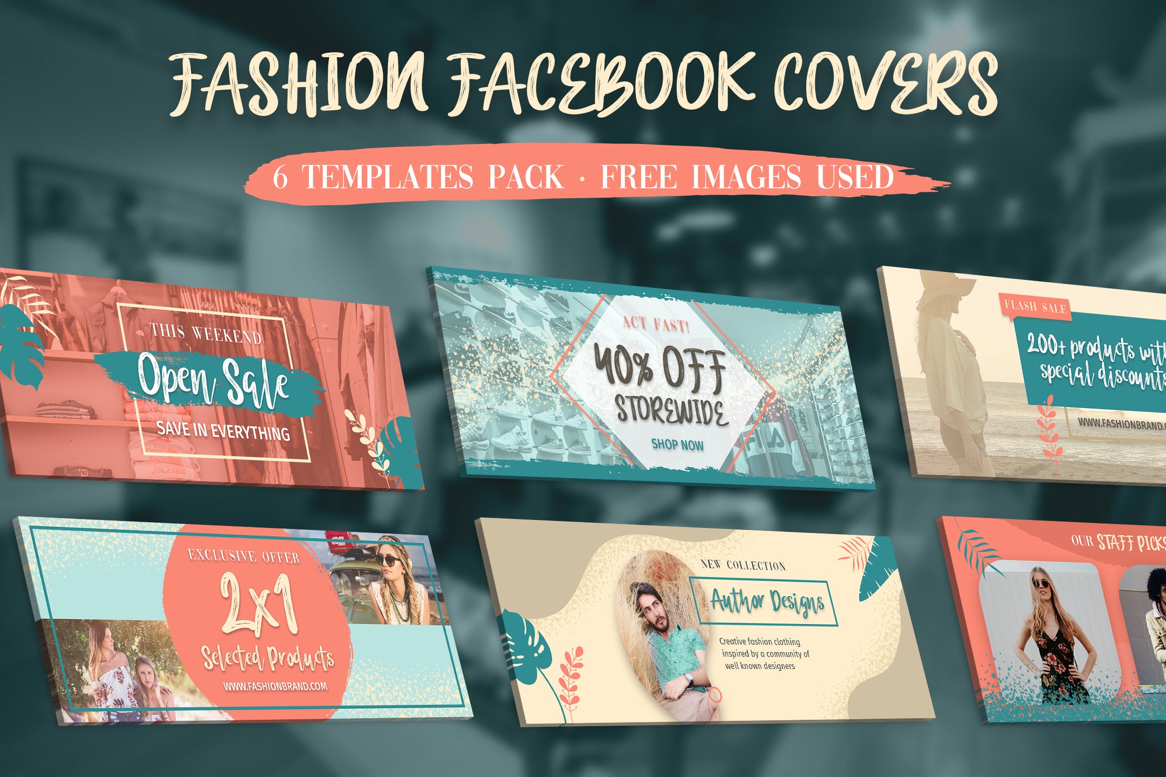 时尚品牌推广Facebook主页封面设计模板16设计网精选 Facebook Covers插图