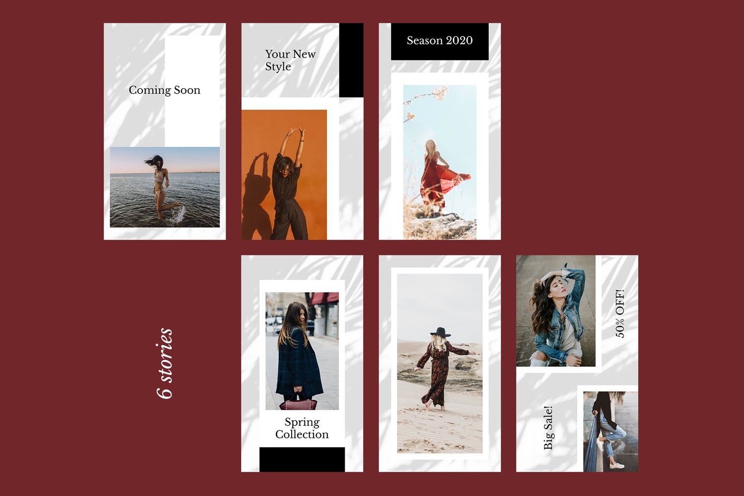 时装品牌产品展示Instagram社交贴图设计模板16设计网精选v52 Instagram Stories Kit (Vol.52)插图(1)