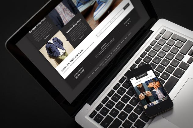 时尚电子商务网站Adobe Muse模板素材库精选 Shoppee – Stylish eCommerce Muse Template插图(3)