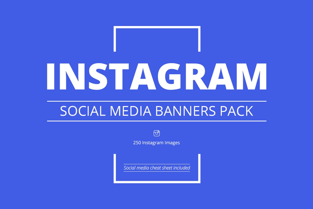 250个社交媒体营销Banner设计模板非凡图库精选素材 Instagram Social Media Banners Pack插图