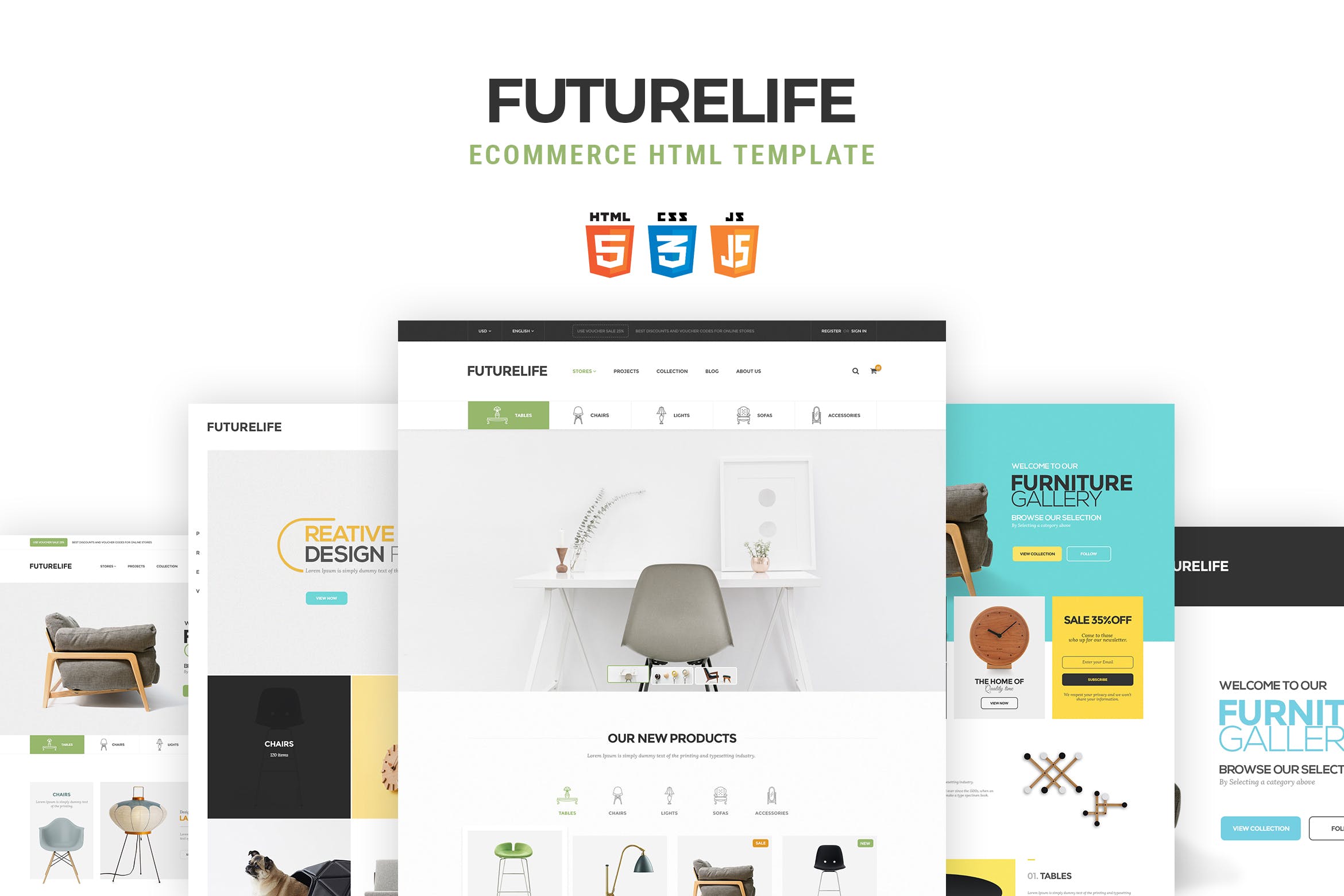 未来生活电子商务HTML网上商城模板非凡图库精选 Futurelife | eCommerce HTML Template插图
