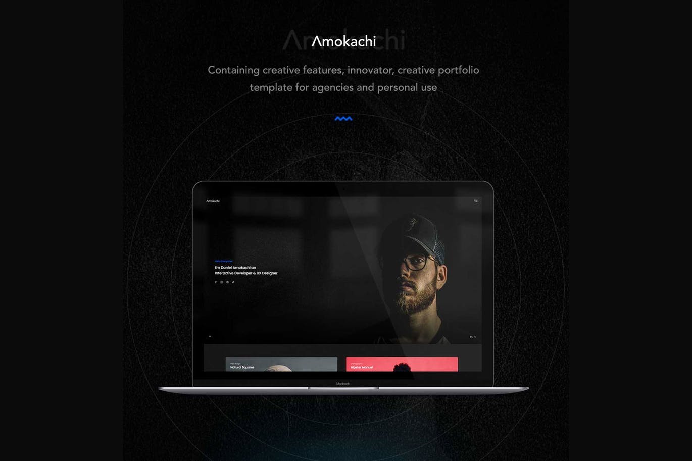 创意设计代理公司/工作室网站设计HTML模板素材库精选 Amokachi – Creative Portfolio HTML Template插图