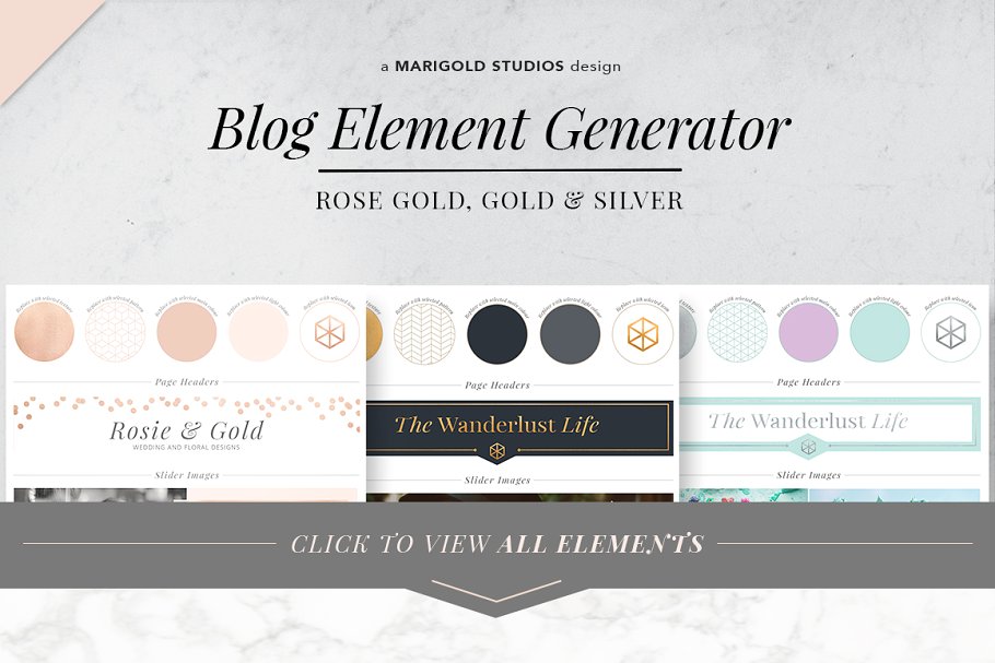 博客设计版块模板非凡图库精选素材 Blog Element Generator插图(8)