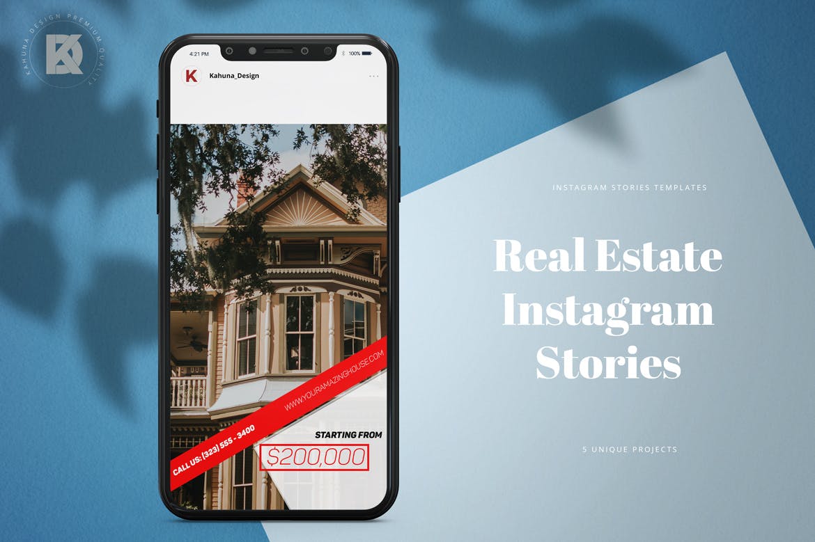 房地产经纪人社交媒体推广设计素材 Real Estate Instagram Stories插图(1)