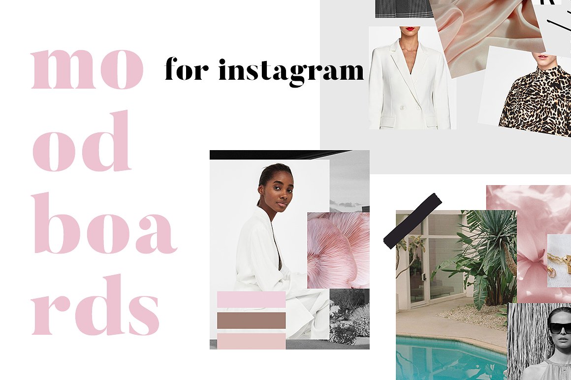 时尚服饰类Instagram贴图模板素材库精选 Moodboards for Instagram插图