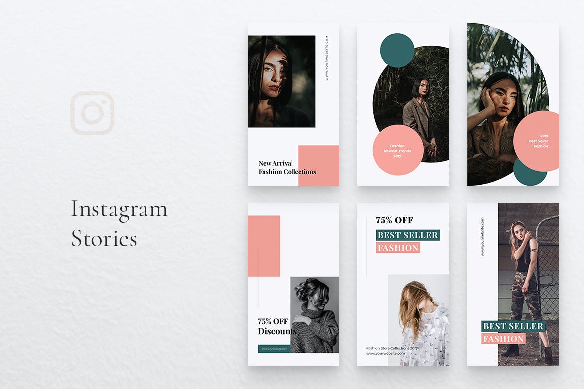 Instagram社交平台时尚品牌故事营销设计素材 LUMINE Fashion Instagram Stories插图(3)