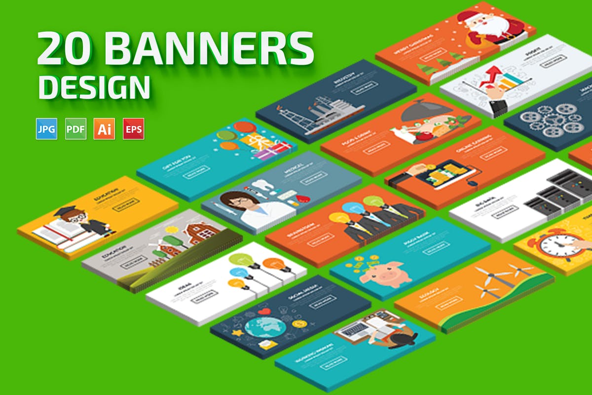 20款概念插画Banner模板v2 20 Banners插图
