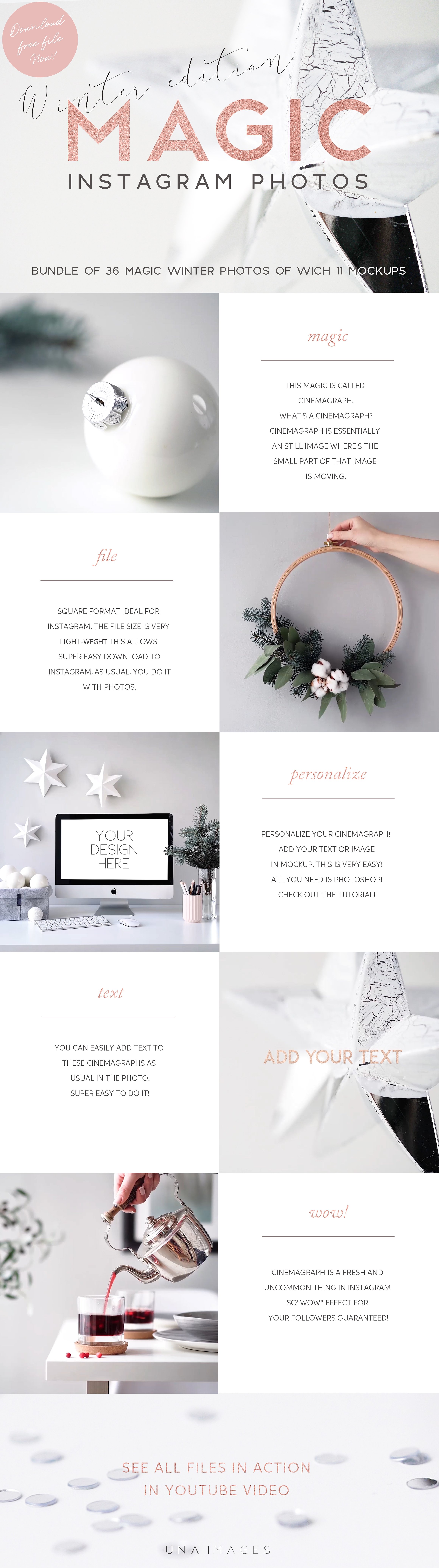 高端简约时尚的动画冬季圣诞banner社交媒体Instagram设计模板素材库精选插图(8)