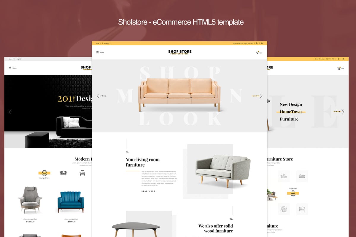 创意家居电商网站HTML模板16设计网精选 Shofstore – eCommerce HTML5 template插图