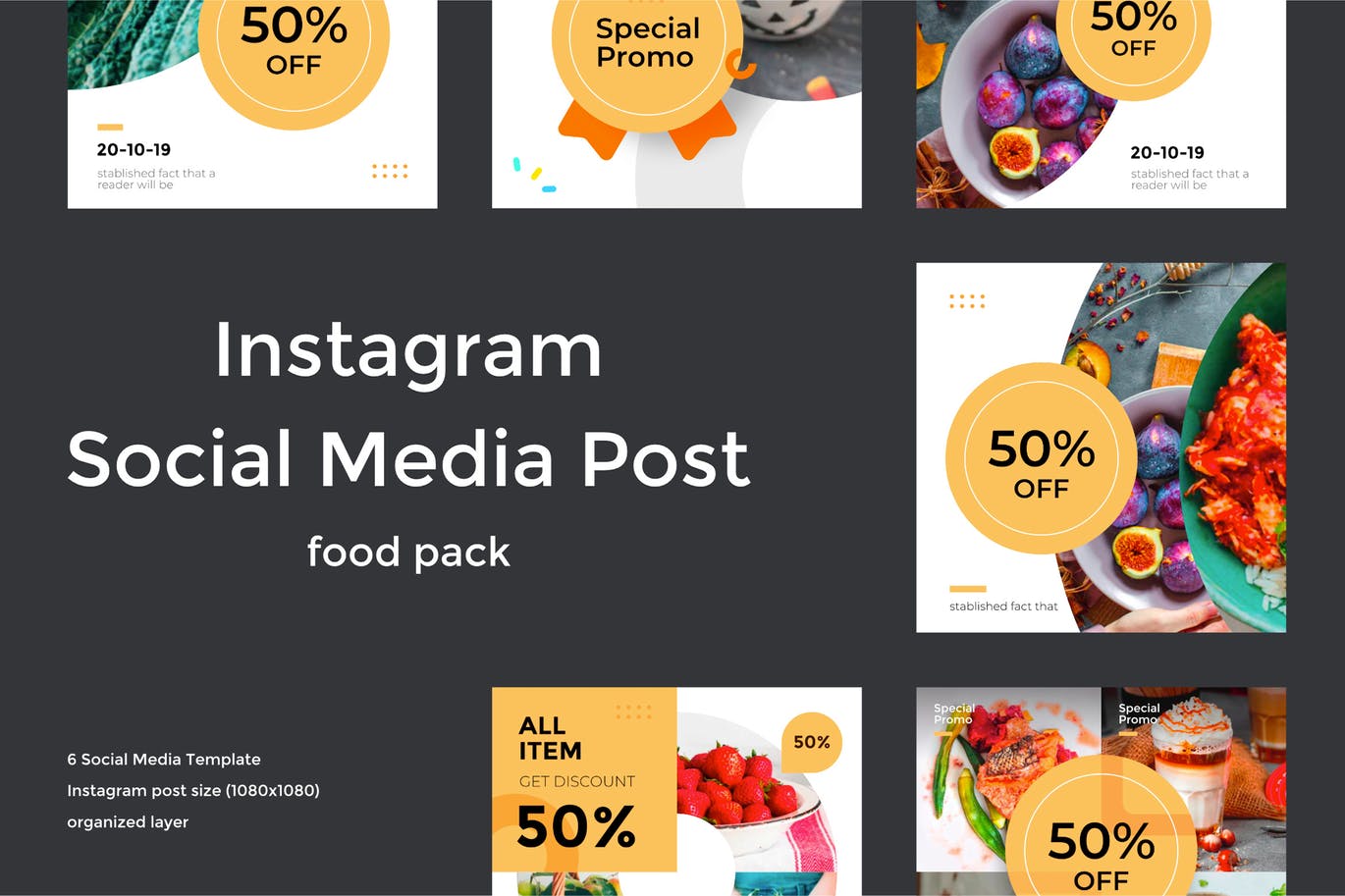 Instagram社交媒体信息流促销广告设计模板素材库精选 Instagram Social Media post 1.1插图