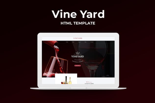 葡萄酒品牌网站设计HTML模板素材库精选 Vine Yard HTML Template插图