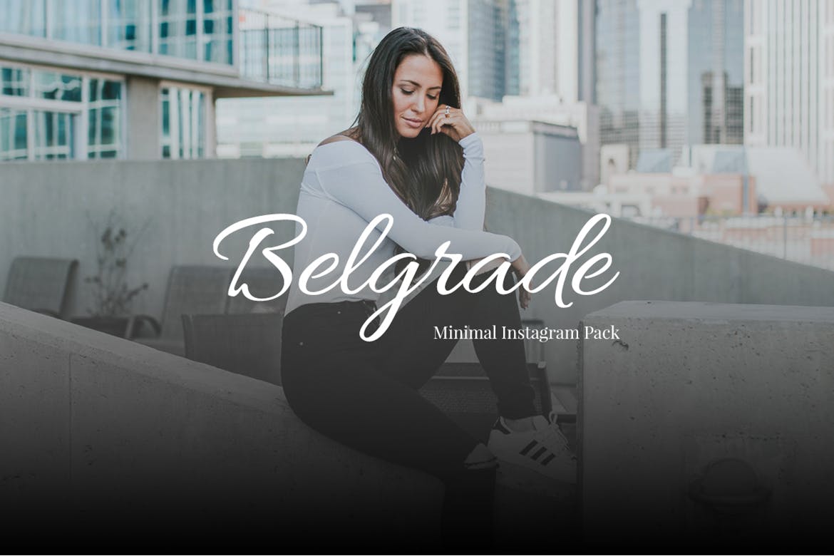 极简主义设计风格Instagram社交设计素材包 Belgrade Minimal Instagram Pack插图