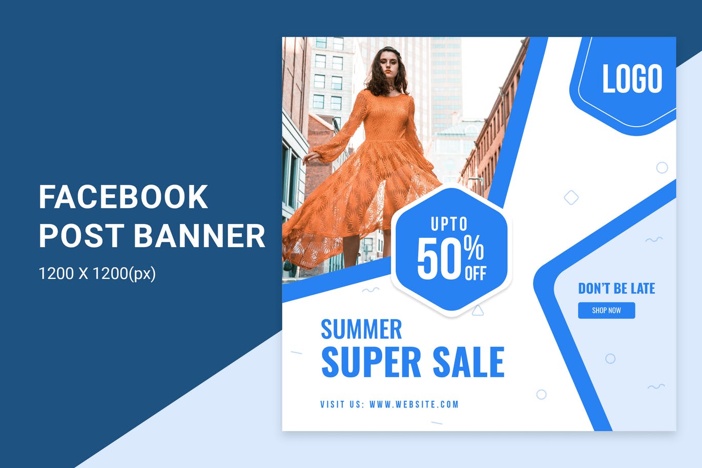 Facebook社交网站服装促销广告Banner设计模板16设计网精选 Fashion sale banner插图