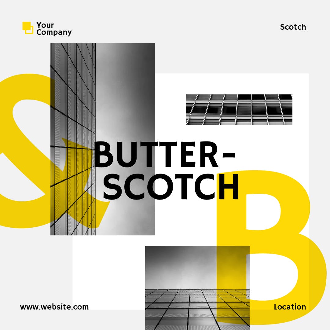 高端企业品牌宣传推广社交媒体Banner设计模板素材库精选 BUTTERSCOTCH Media Banners插图(2)