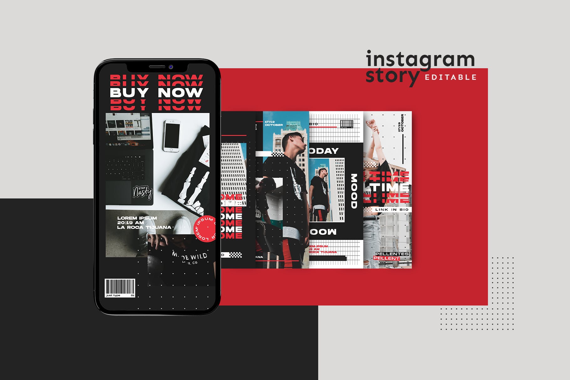 时尚潮牌Instagram社交推广贴图设计模板16设计网精选 Instagram Story Template插图(1)