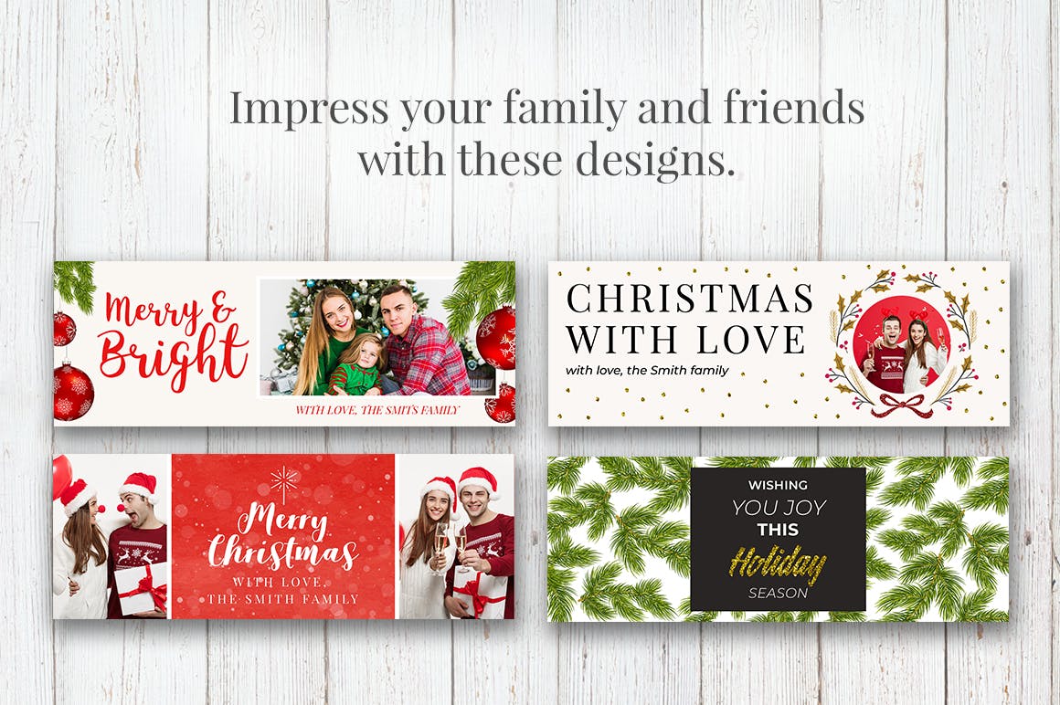 11款圣诞节庆祝主题Facebook封面设计模板素材库精选 Christmas Facebook Covers插图(2)