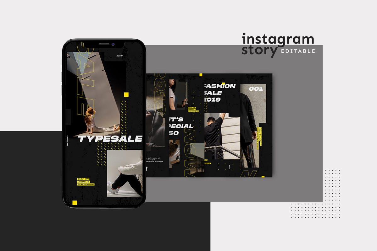 Instagram社交媒体自媒体品牌宣传设计模板16设计网精选素材 Instagram Story Template插图(1)