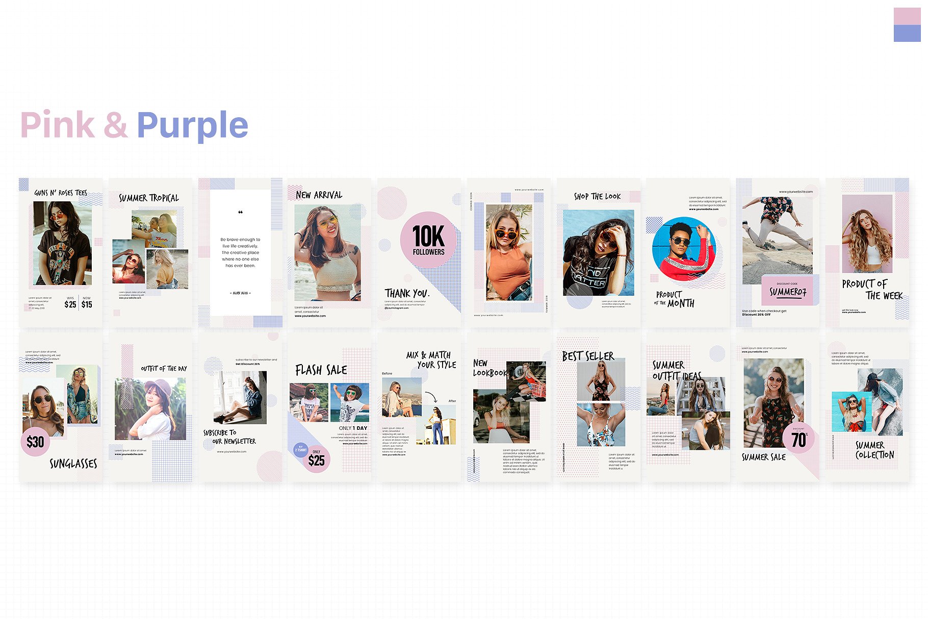 Instagram社交媒体故事贴图模板非凡图库精选套装 Instagram Stories Pack – POLA插图(6)