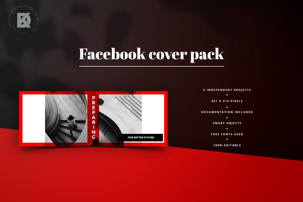 商务公司社交平台Facebook封面设计模板素材库精选 Corporate Facebook Cover Pack插图(3)