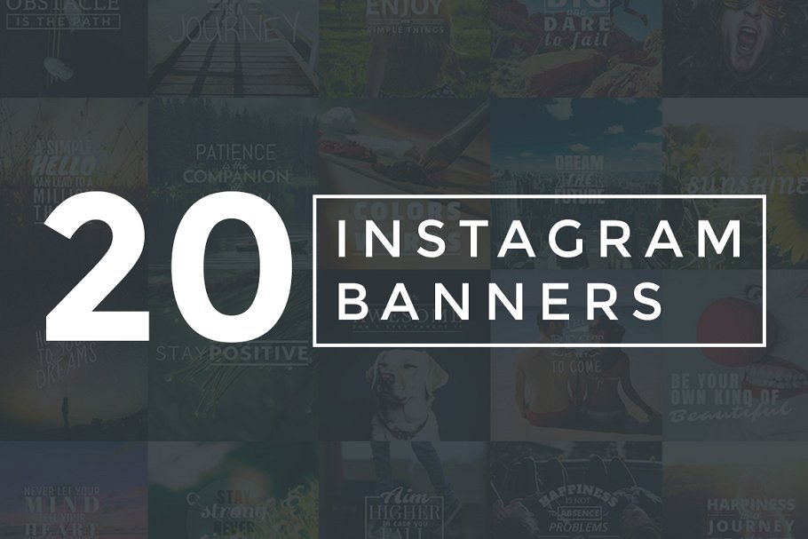 20款Ins社交媒体平台适用Banner模板非凡图库精选 20 Inspiring Instagram Banners插图