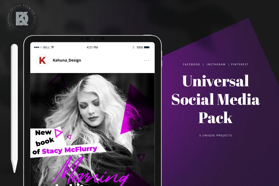 适用全行业的通用社交媒体新媒体设计素材包 Social Media Universal Pack插图(1)