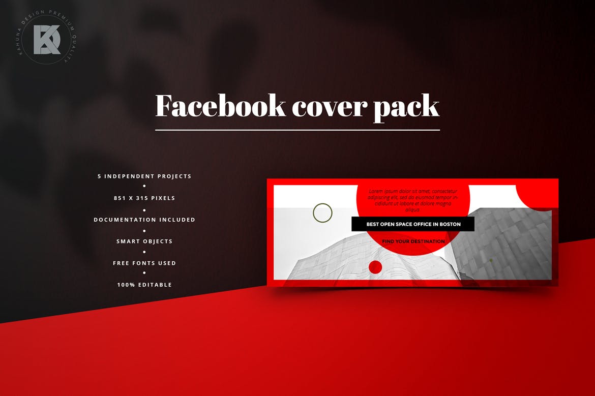 商务公司社交平台Facebook封面设计模板非凡图库精选 Corporate Facebook Cover Pack插图(4)
