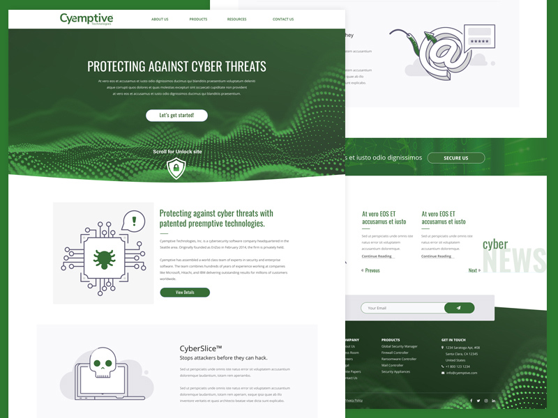 创新科技主题绿色系网站模板16设计网精选插图