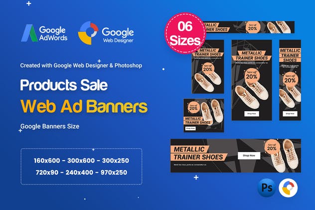 谷歌广告平台电商促销广告Banner设计素材 Product Sale Banners HTML5 D50 Ad – GWD & PSD插图(1)