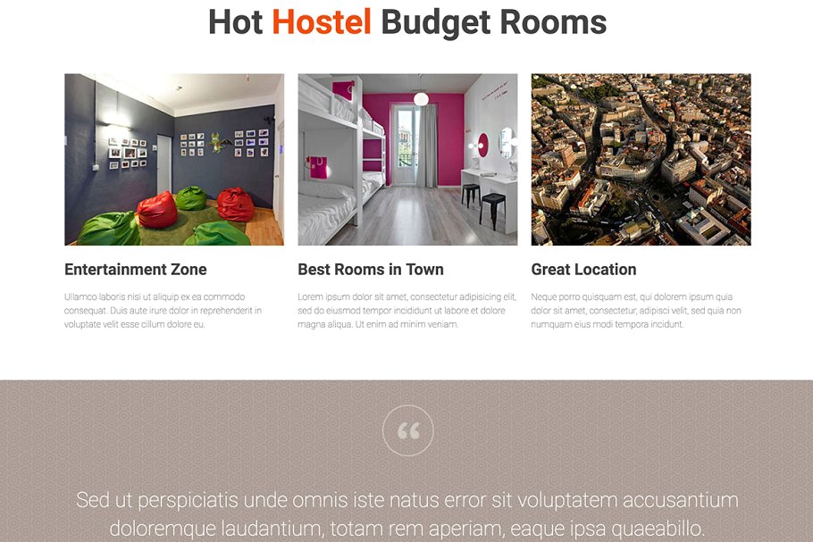 热门酒店民宿预订网站Joomla模板素材库精选 Hot Hostel插图(4)